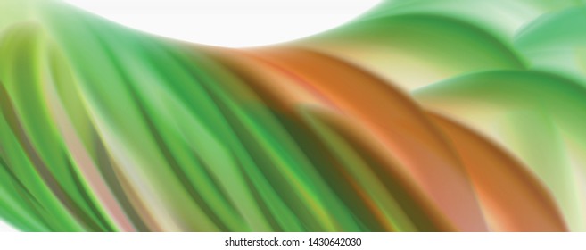 Modern techno Fluid color flow on white colorful poste. Vector art for your design
