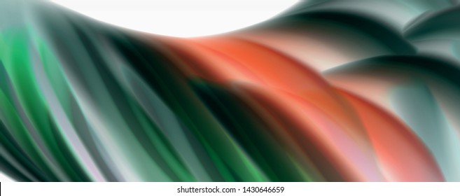 Tecno moderno El color fluido en el poste blanco colorido. Arte vector para su diseño