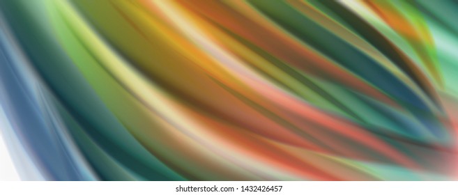 Modern techno Fluid color flow on white colorful poste. Vector art for your design