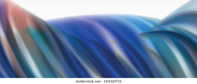 Modern techno Fluid color flow on white colorful poste. Vector art for your design
