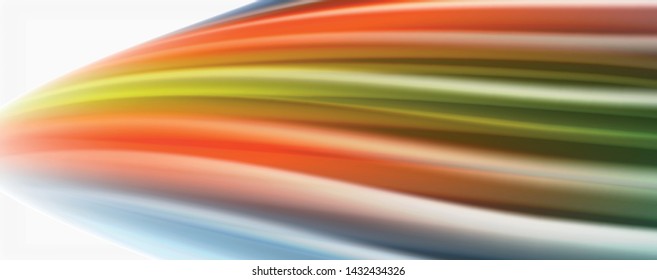 Modern techno Fluid color flow on white colorful poste. Vector art for your design