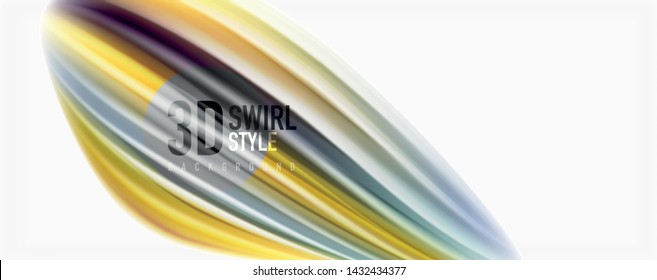 Tecno moderno El color fluido en el poste blanco colorido. Arte vector para su diseño