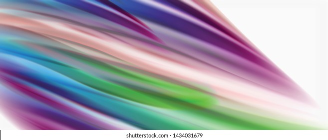 Modern techno Fluid color flow on white colorful poste. Vector art for your design