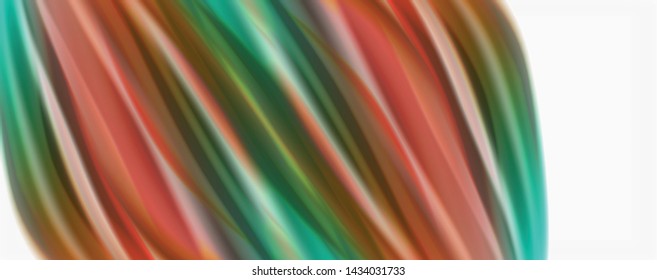 Modern techno Fluid color flow on white colorful poste. Vector art for your design