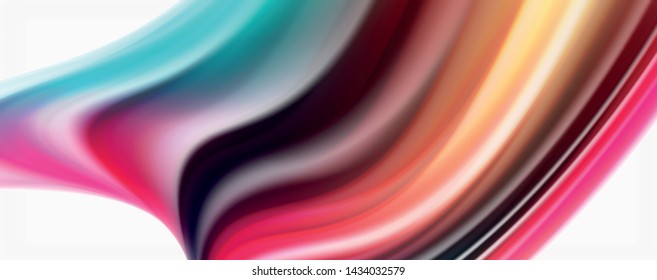 Tecno moderno El color fluido en el poste blanco colorido. Arte vector para su diseño