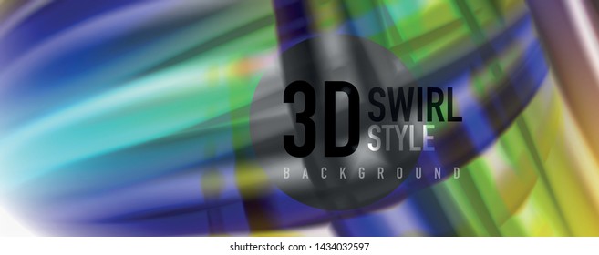 Modern techno Fluid color flow on white colorful poste. Vector art for your design