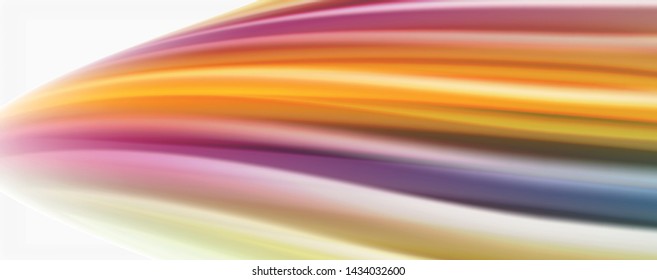 Modern techno Fluid color flow on white colorful poste. Vector art for your design