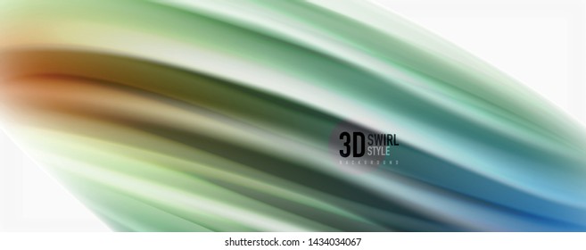 Moderno techno fluido cor fluir em branco colorido poste. Arte vetorial para seu design