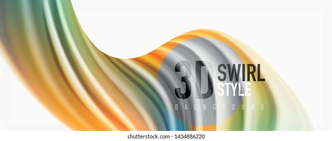 Tecno moderno El color fluido en el poste blanco colorido. Arte vector para su diseño