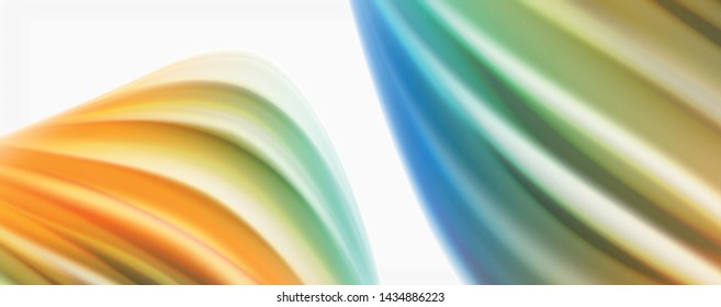 Tecno moderno El color fluido en el poste blanco colorido. Arte vector para su diseño
