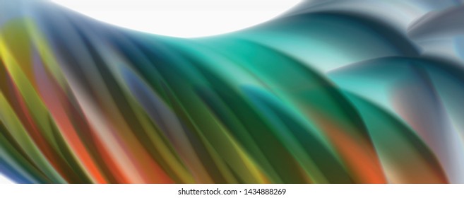 Tecno moderno El color fluido en el poste blanco colorido. Arte vector para su diseño
