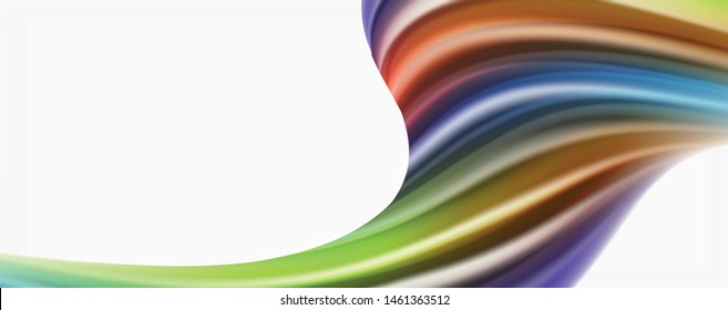 Tecno moderno El color fluido en el poste blanco colorido. Arte vector para su diseño