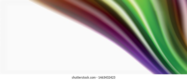 Tecno moderno El color fluido en el poste blanco colorido. Arte vector para su diseño