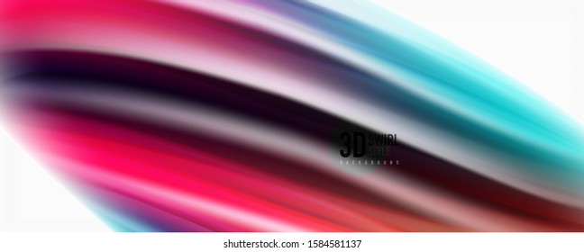 Tecno moderno El color fluido en el poste blanco colorido. Arte vector para su diseño