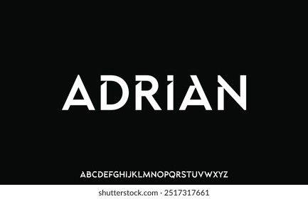 Modern techno font, futuristic line type of English alphabet letters and numbers. Minimal tech typeface vector typography. Future technology digital abc characters font.