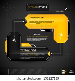 Modern techno layout with two options