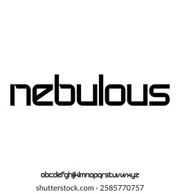 A modern techno lowercase alphabet font. digital typography vector illustration design
