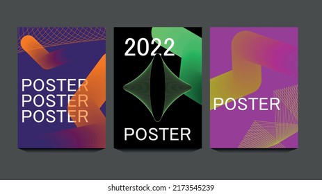 modern techno party design poster, invitation, print design. 