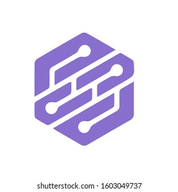 Modern technologic logo icon illustration