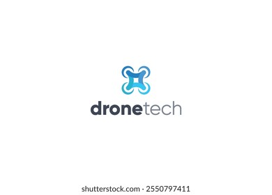 Modern technological attractive unique drone logo