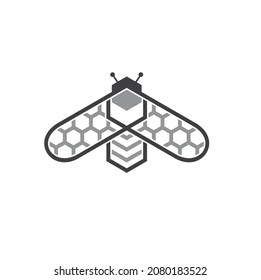 modern and technological style bee illustration, vector art.
