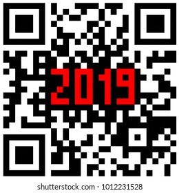Modern technologies 2019 written inside a QR code