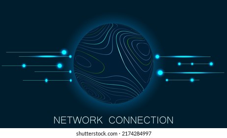 Modern technologies. Network concept. Cyberspace and virtual reality. Vector background.