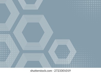 Moderne Technologie abstrakter Hintergrund mit weißen und grauen Farbverlauf sechseckige Elemente Muster. Minimalistisches Liniendesign mit Rasterpunkten für Promotion, Poster, Präsentation und Banner. VOL. 5