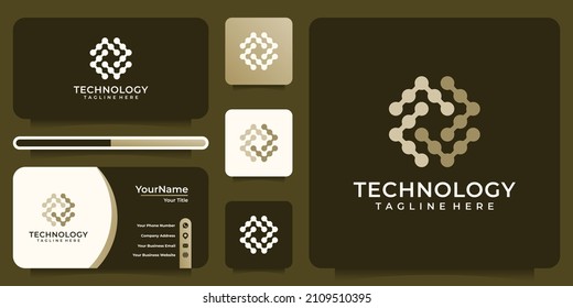 Modern technology abstract logo symbol