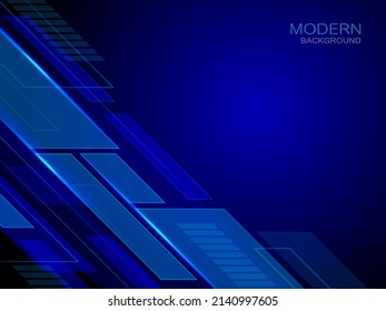 modern technology abstract shape on dark blue background