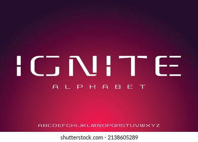 Modern technology alphabet font, Typography sport, futuristic, simple, sophisticated, digital, luxury future creative logo font. vector illustration