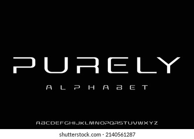 Modern Technology Alphabet Font, Typography Sport, Futuristic, Simple, Sophisticated, Digital, Luxury Future Creative Logo Font. Vector Illustration