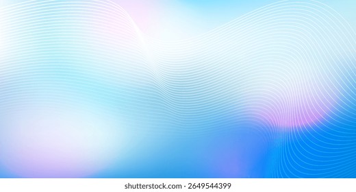 Modern technology background with abstract flowing data waves. Professional vector illustration