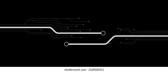 Modern technology background with circuit computer board. Big data concept. Software. Digital hi-tech design. Vector Illustration. EPS 10