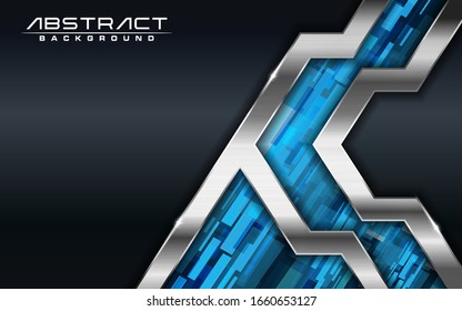 Modern technology background with shinny futuristic blue light. Vector illustration