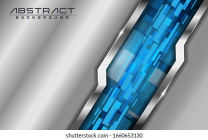 Modern technology background with shinny futuristic blue light. Vector illustration