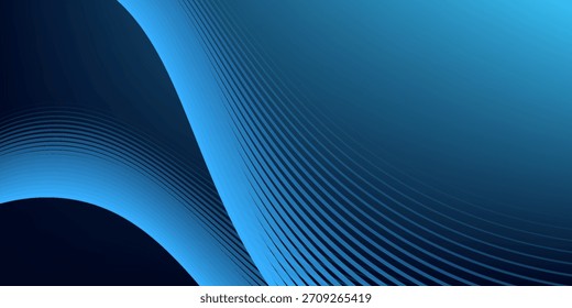 Modern Technology blue curve, Modern tech banner, corporate business concept, hi-tech abstract background abstract modern design art