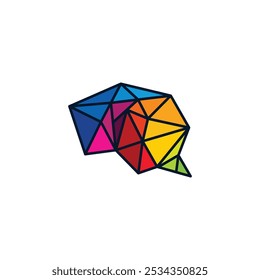 Diseño moderno del logotipo del cerebro de la tecnología