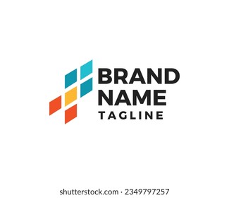 Modern technology brand logo design for tech based business and industry. 