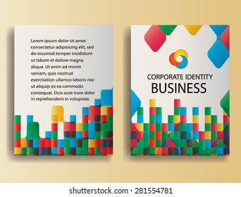 Modern Technology Brochure, Cover, Flyer, Report or Leaflet.  Vector Illustration. 