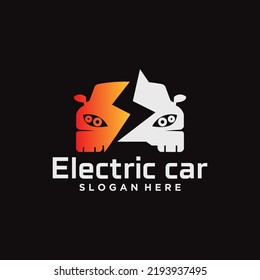 Diseño de logotipo de coches de tecnología moderna, sofisticado, logotipo de tecnología de coches, coche ecológico