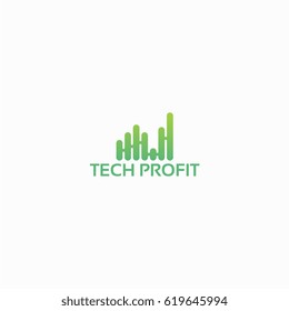 modern Technology Chart Logo template designs, modern Sound wave logo
