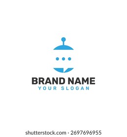 Modern Technology Chat and Communication Logo Design
