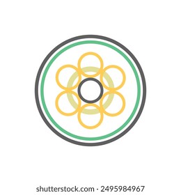 Concepto de diseño de logotipo de círculo de tecnología moderna para App y empresa de tecnología. Logotipo minimalista. Logo de conexión. 