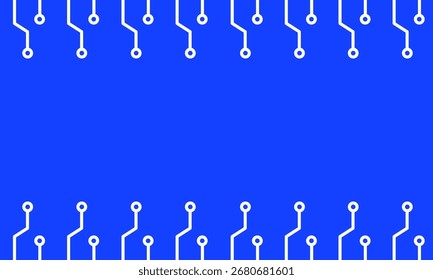 Modern technology circuit board frame background. Connection network blue abstract background