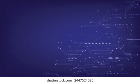 Modern technology circuit board texture background design. Digital electric circuit background. High-tech circuit board connection system concept.