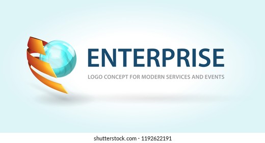 Modern technology and comunications logo for services or event