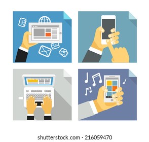 Modern technology concepts. Design elements