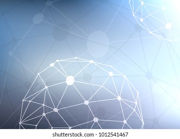Modern technology connections and mesh background