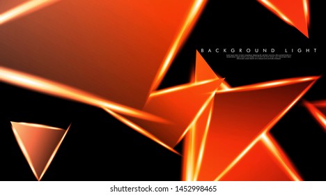 Modern technology design with a backdrop of luminous triangles. Vector illustration that is suitable for your design background